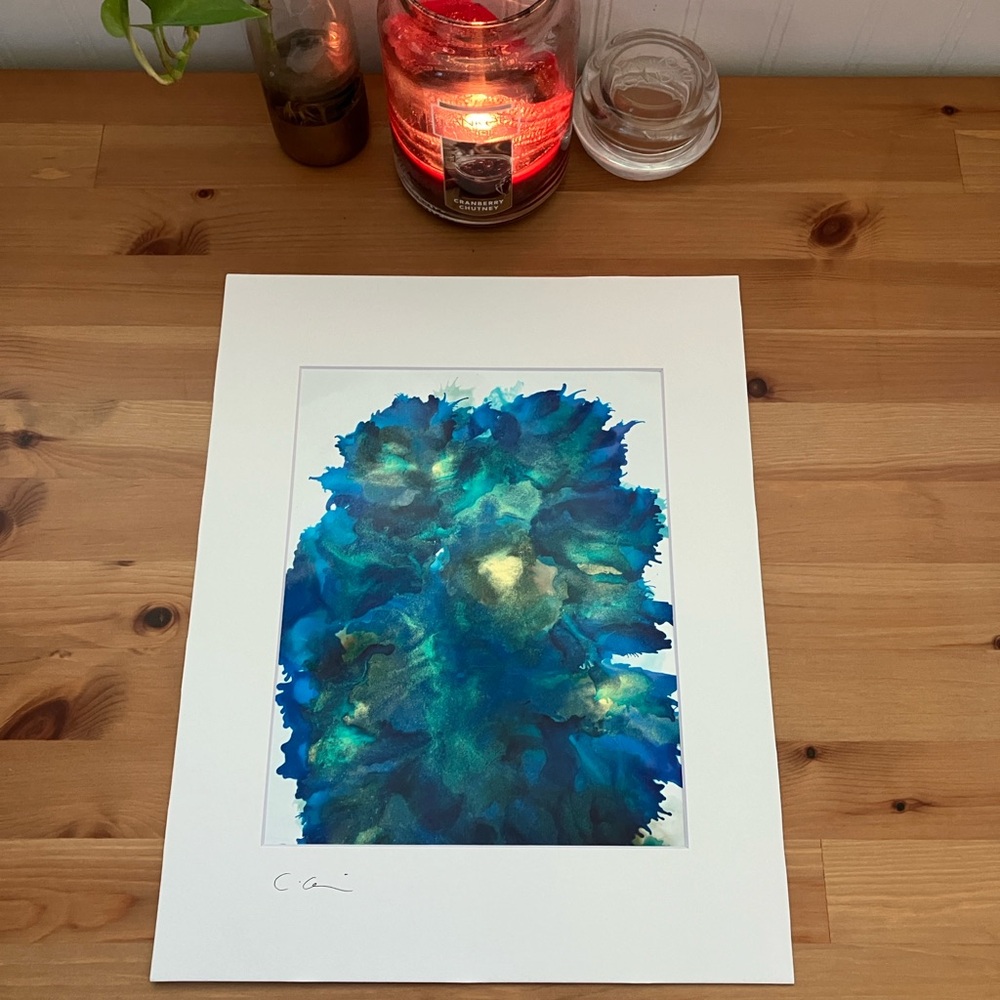 New Original Signed Artwork Alcohol Ink on Paper 140